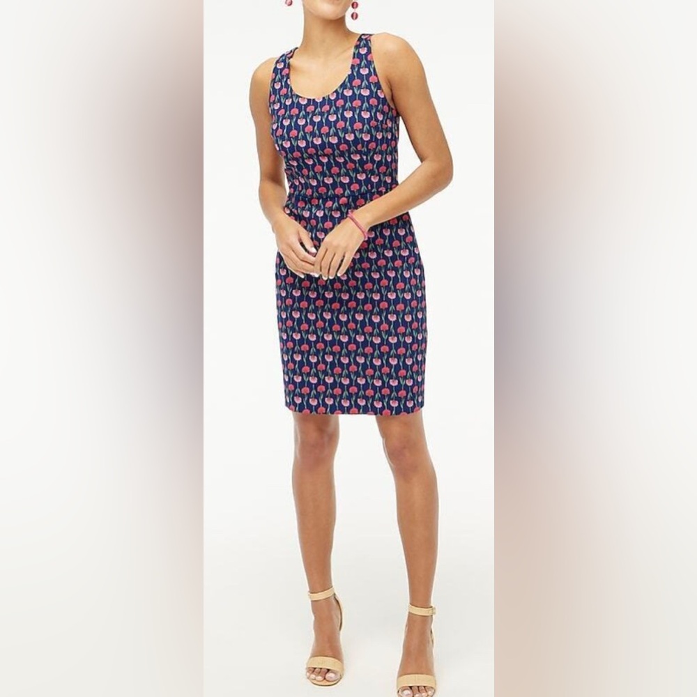 J Crew Floral Print Sheath Dress. NWT
